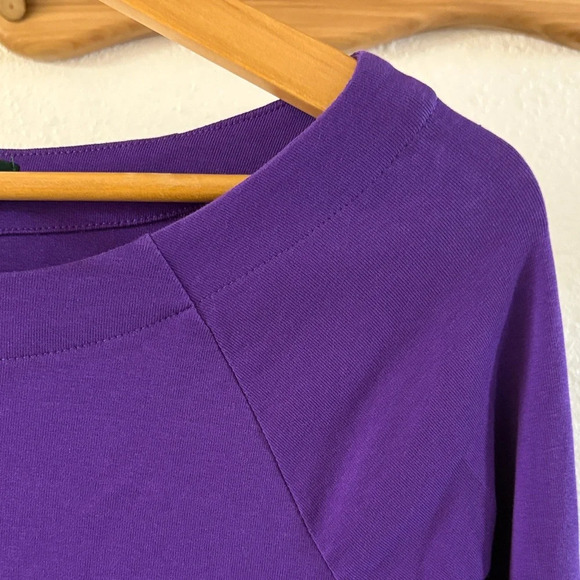 Ralph Lauren Women's Long Sleeve Top in Vibrant Purple - Picture 3 of 4